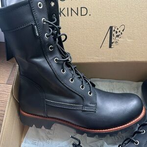 Black Italian Leather Men's Boots